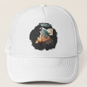 Boné "Fique Selvagem" Lobo Uivando Personalizável