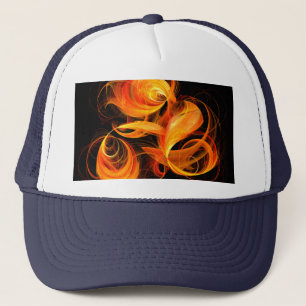 Boné Fireball Abstrato Art Hat