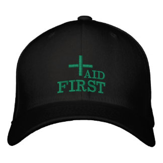 Boné First Aid embroidered baseball cap White / green