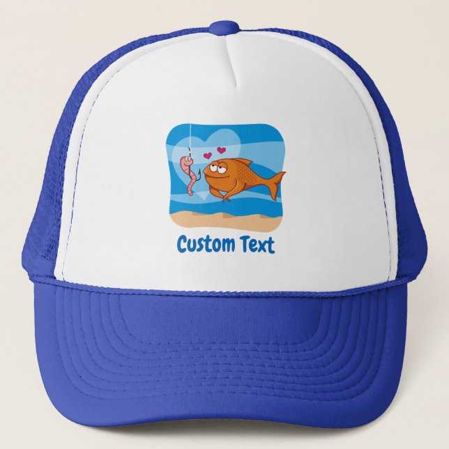 Boné Fish and Bait in Love Trucker Hat (Frente)