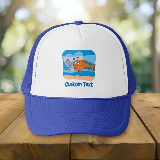 Boné Fish and Bait in Love Trucker Hat (Criador carregado)