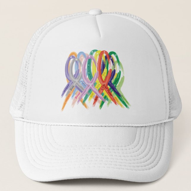 Boné Fitas multicolorido para conscientização (Frente)