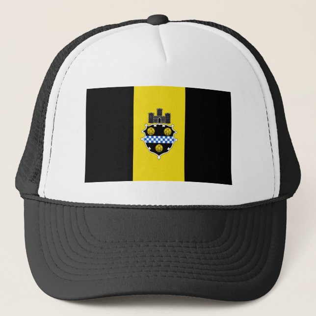 Boné Flag of Pittsburgh, Pennsylvania Trucker Hat (Frente)