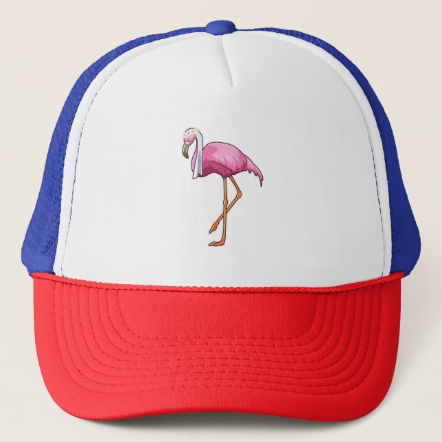 Boné Flamingo como Noiva com Véu (Frente)