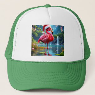 Boné Flamingo de Natal como Papai Noel-47476