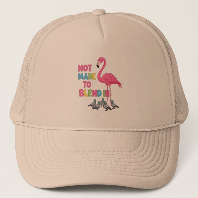 Boné Flamingo se Destacando - Não Feito para se Mistura (Frente)