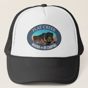 Boné Flat Creek Marina e RV Camping Trucker Hat