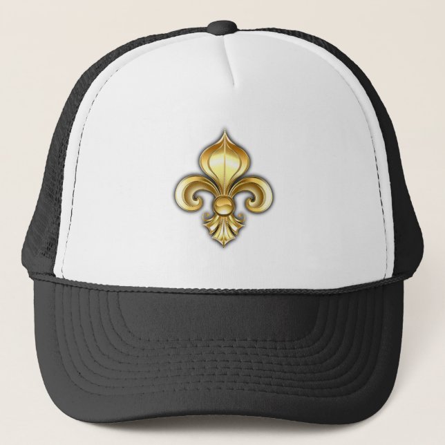 Boné Fleur de Lis Dourada em Azul (Frente)