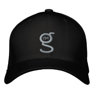 Boné Flex preto com logotipo preto I m G