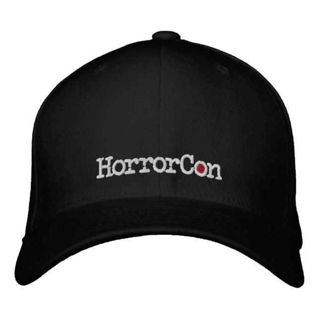 Boné Flexfit bordado do logotipo HorrorCon (Frente)