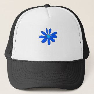 Boné Flor azul-branca