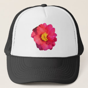 Boné Flor de Camélia Rosa