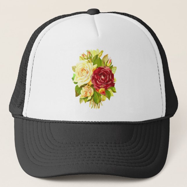 Boné flora floral rosa (Frente)