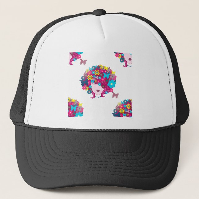 Boné floral afro (Frente)