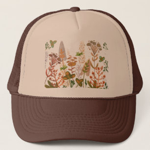 Boné floral minimalista