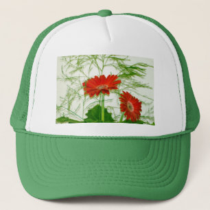 Boné Floral vermelho