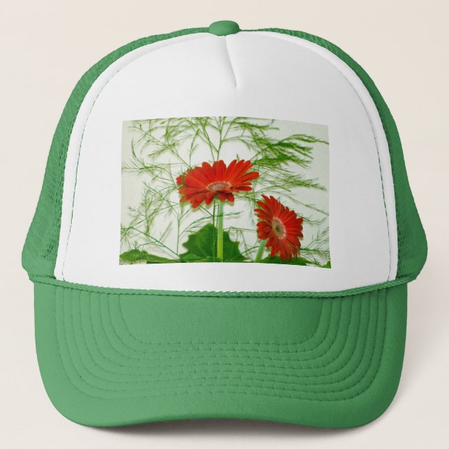 Boné Floral vermelho (Frente)