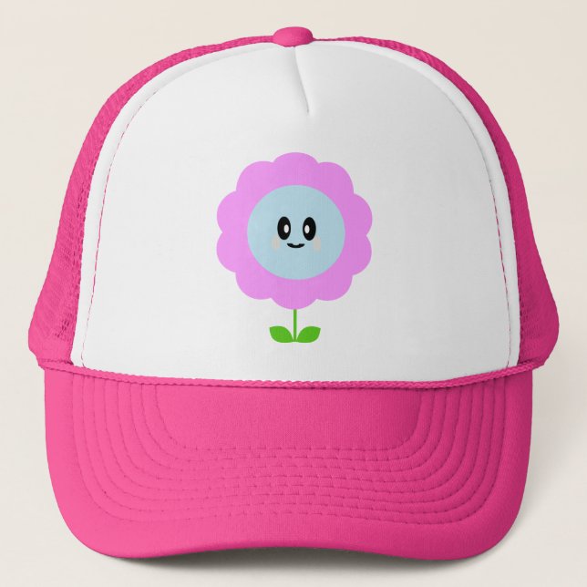 BONÉ FLORE KAWAII CHAPÉU ROSA ROXO (Frente)