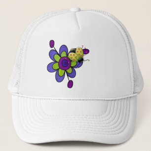 Boné Flores de Diversão Indígo e Verde