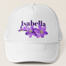 Flores de Hepática Roxa com Nome