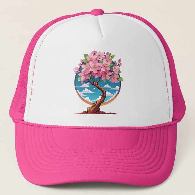 Boné Flores de Sakura florescem (Frente)
