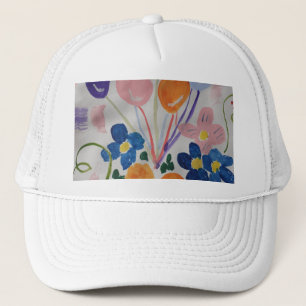 Boné Flores e Balões