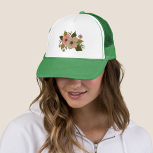 Boné Flores em flor