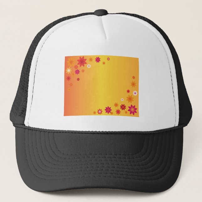 Boné Flores Laranja (Frente)