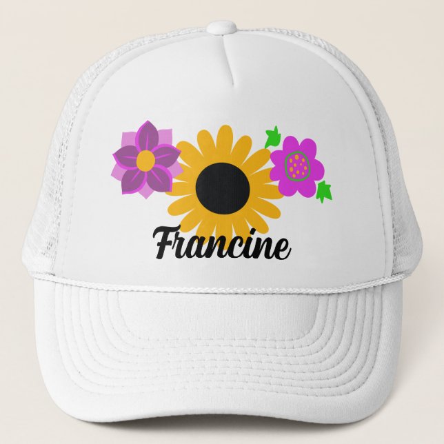 Boné Flores Retro Personalizáveis (Frente)