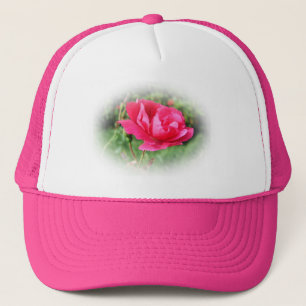 Boné flores silvestres de rosa rosa
