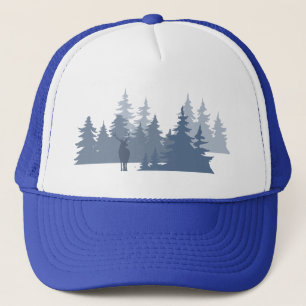 Boné Floresta Natureza Selvagem Veado Azul