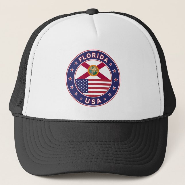 Boné Flórida, camiseta da Flórida, adesivo da Flórida (Frente)