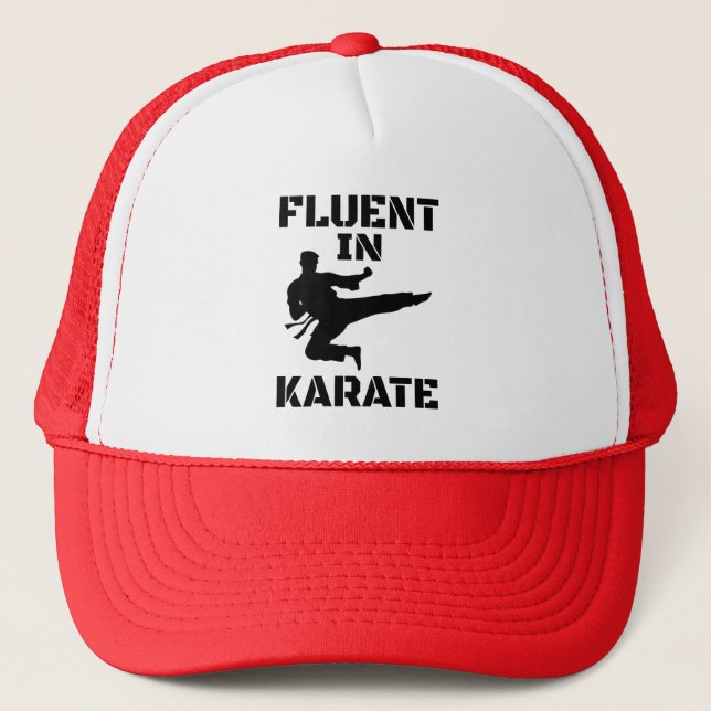 Boné Fluente em Karate Camiseta engraçada de Karate (Frente)