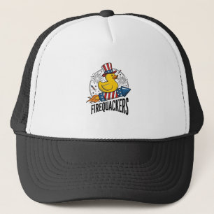 Boné Fogueiras Pato Patriótico Camisa de Fogos de Artif