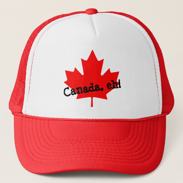 Boné Folha de Bordo Vermelho Brilhante Canadá, é! (Frente)