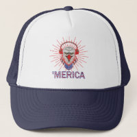 Fones de ouvido de Visto da águia americana
