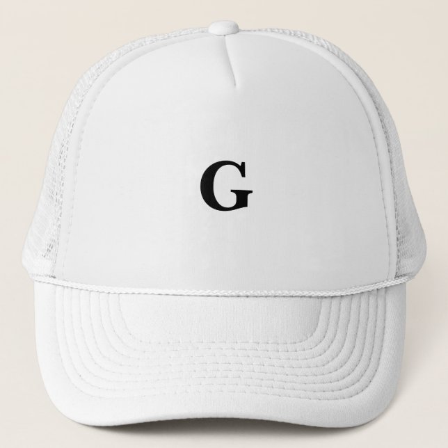 Boné Fonte Baskerville Monograma G Símbolo Personalizad (Frente)