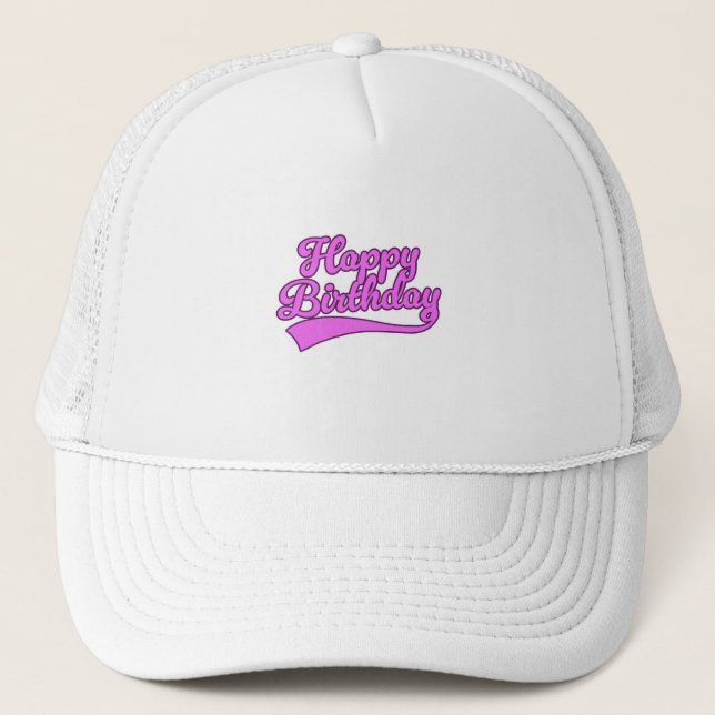 Boné Fonte da Vintage Feliz Aniversário (Frente)