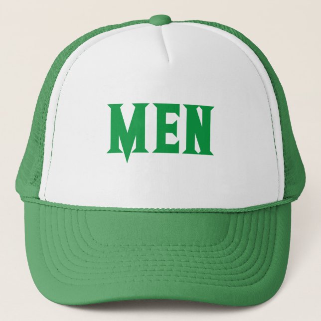 Boné Fonte Gigante Personalizada Branco e Verde texto H (Frente)