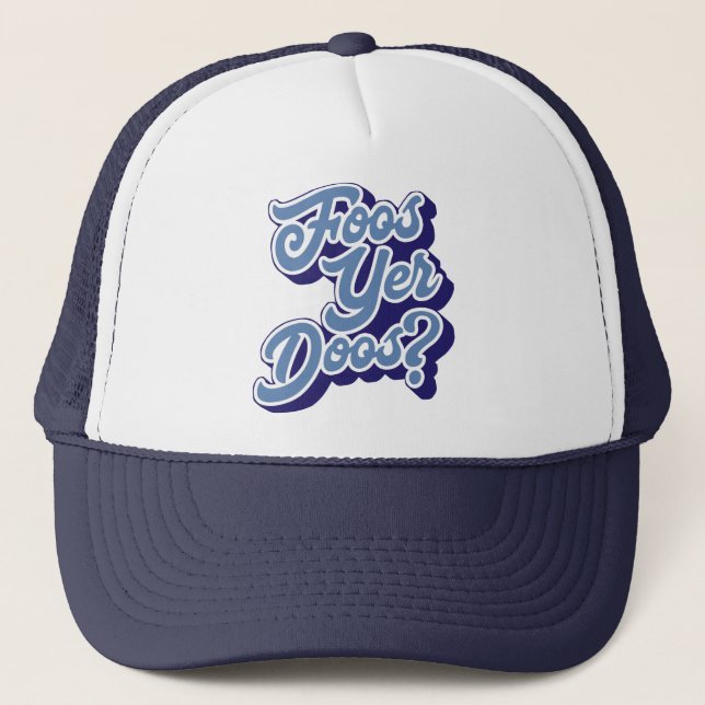Boné Foos Yer Doos, Doric Dialect Trucker Hat, Escócia (Frente)