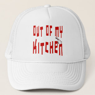 Boné Fora da minha cozinha dizendo