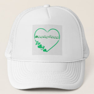 Boné Forma de Coração Cor Verde com Nome de Texto de Pu