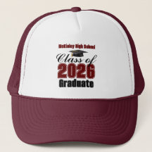 Formatura Vermelha da Turma de 2026 Personalizada