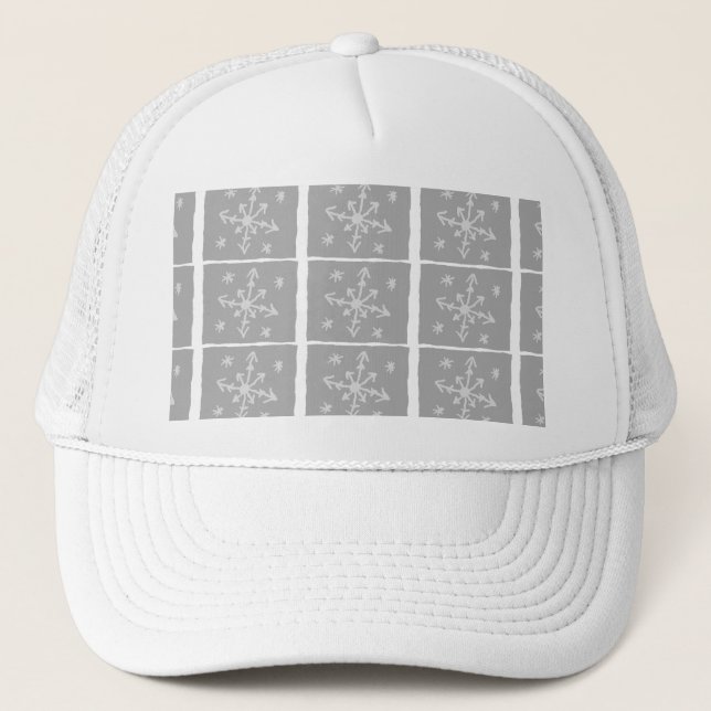 Boné Fosco para o Windows Trucker Hat (Cinza e branco) (Frente)