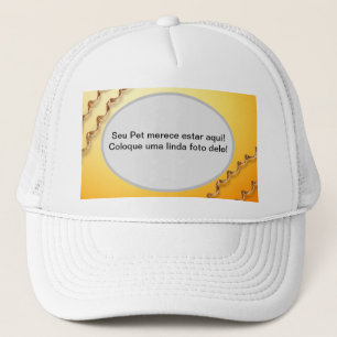 Boné foto do pet gavinha laranja