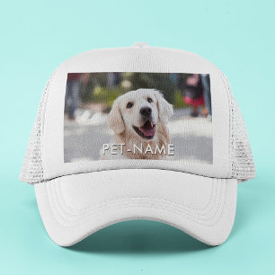 Boné Foto Personalizada Com O Nome Do Seu Cachorro