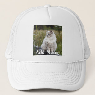 Boné Foto personalizada e nome personalizados do Cat Lo
