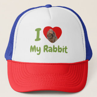Boné Foto Personalizada Eu Amo Meu Coelho Holland Lop