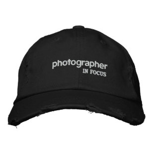 Boné Fotógrafo No Chapéu De Foco