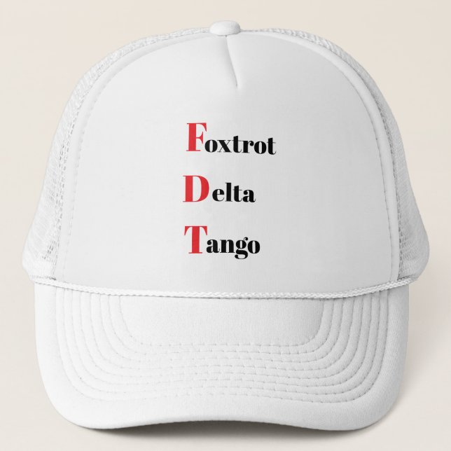 Boné Foxtrot Delta Tango Trucker Hat (Frente)